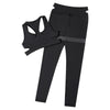 Trendy Shoulder Strap Backless Crop Top with Long Pants Women Sports Suit