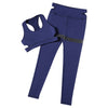 Trendy Shoulder Strap Backless Crop Top with Long Pants Women Sports Suit