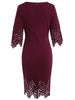 Scalloped Sheath Prom Dress