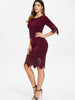 Scalloped Sheath Prom Dress