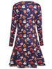 Halloween Print Long Sleeve Dress