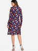 Halloween Print Long Sleeve Dress