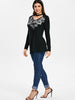 Slim Fit Applique Cut Out T-shirt