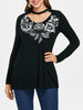 Slim Fit Applique Cut Out T-shirt
