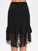 Lace Detail High Waisted Skirt