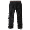 8138 Casual Multiple Pockets  Ankle Strap Long Pants Straight Cotton for Men