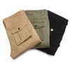 8138 Casual Multiple Pockets  Ankle Strap Long Pants Straight Cotton for Men