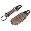 Outdoor Practical Paracord Survival Flint Fire Starter Fishing Tools with Snap Hook Key Chain