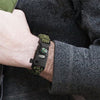 Survival Bracelet Outdoor Emergency  with Fire Starter Compass Whistle