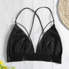 Spaghetti Strap Backless Floral Embroidery Women Bra Top
