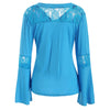 Lace Insert Bell Sleeves T-shirt
