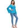 Lace Insert Bell Sleeves T-shirt