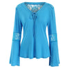 Lace Insert Bell Sleeves T-shirt