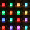 USB Rechargeable LED Square Column Night Light with Remote Control 16 Colors