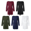 Boat Neck Long Lantern Sleeve Tied Strap Solid Color Women Bodycon Dress