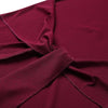 Boat Neck Long Lantern Sleeve Tied Strap Solid Color Women Bodycon Dress