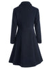 Double Breasted High Waisted Woolen Coat