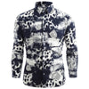 Splash-ink Shield Print Long Sleeve Shirt