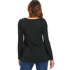 Long Sleeve Cut Front Sequined Tee