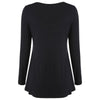 Long Sleeve Cut Front Sequined Tee