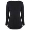 Long Sleeve Cut Front Sequined Tee