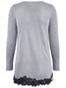 Lace Hem Long Sleeve T-Shirt