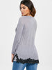 Lace Hem Long Sleeve T-Shirt