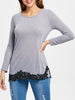 Lace Hem Long Sleeve T-Shirt