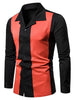 Patchwork Color Block Casual Shirt