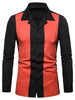 Patchwork Color Block Casual Shirt