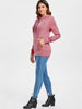 Drawstring Pocket Design Embroidered Hoodie