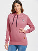 Drawstring Pocket Design Embroidered Hoodie