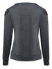 Alluring Women's Long Sleeve Jewel Neck Solid Color T-Shirt