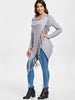 Tassel Asymmetric Long Sleeve Top