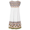 V Neck Hollow Out Paisley Print Shift Dress