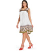 V Neck Hollow Out Paisley Print Shift Dress