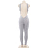 Scoop Neck Sleeveless Backless Bodycon Jumpsuit Women Yoga Clothes