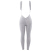 Scoop Neck Sleeveless Backless Bodycon Jumpsuit Women Yoga Clothes