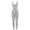 Scoop Neck Sleeveless Backless Bodycon Jumpsuit Women Yoga Clothes