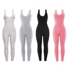 Scoop Neck Sleeveless Backless Bodycon Jumpsuit Women Yoga Clothes
