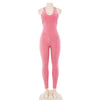 Scoop Neck Sleeveless Backless Bodycon Jumpsuit Women Yoga Clothes