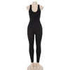 Scoop Neck Sleeveless Backless Bodycon Jumpsuit Women Yoga Clothes