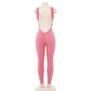 Scoop Neck Sleeveless Backless Bodycon Jumpsuit Women Yoga Clothes