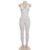 Scoop Neck Sleeveless Backless Bodycon Jumpsuit Women Yoga Clothes