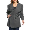 Tie Waist Felt Coat