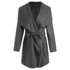 Tie Waist Felt Coat