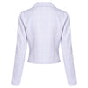 Notch Lapel Long Sleeve Plaid Print Button Women Short Suit