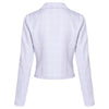Notch Lapel Long Sleeve Plaid Print Button Women Short Suit