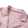 Notch Lapel Long Sleeve Plaid Print Button Women Short Suit