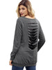 Lace Insert Shredding Sweatshirt